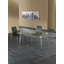 Zaiden Glass Top Metal Base Writing Desk