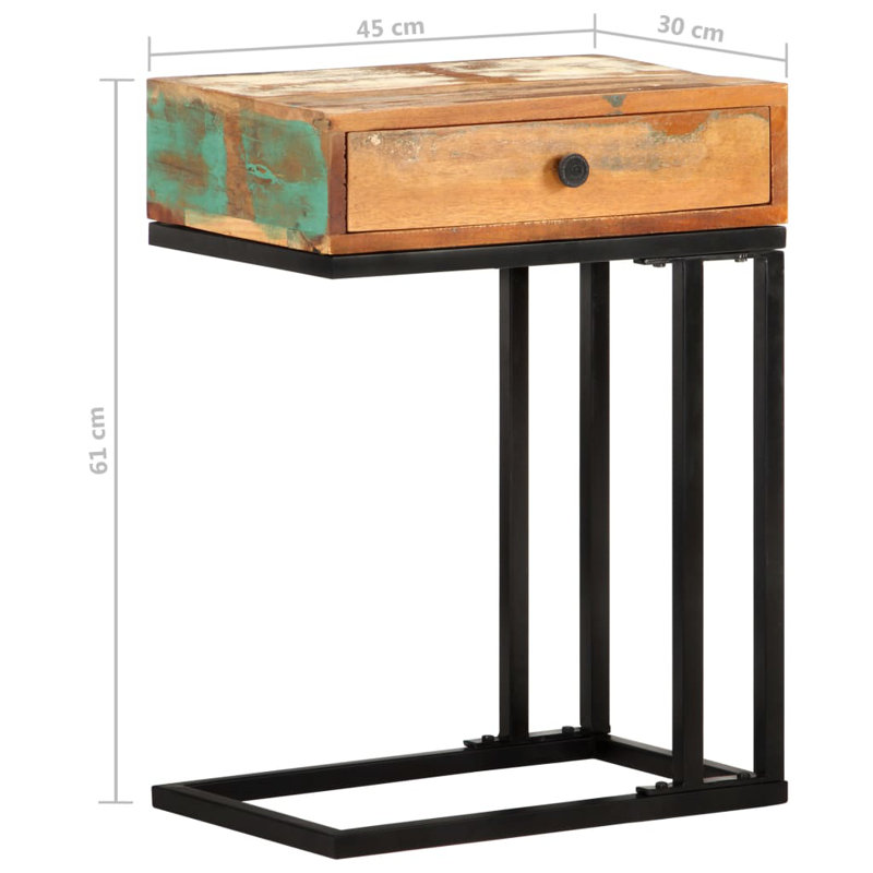 Meagan Side Table with Storage