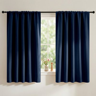 NICETOWN Blackout Curtains for Bedroom, Thermal Insulated Drapes Rod Pocket Privacy Protected Window Panels for Living Room, 2 Panels