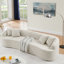 Moderne minimaliste beige courbé en laine d'agneau, comprimé, sans assemblage, idéal pour le canapé modulaire en laine de chambre à coucher, Comfort Home-603296250