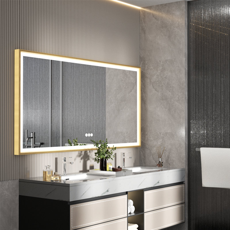 Aluminum Rectangle Wall Mirror, 24" x 47.2"