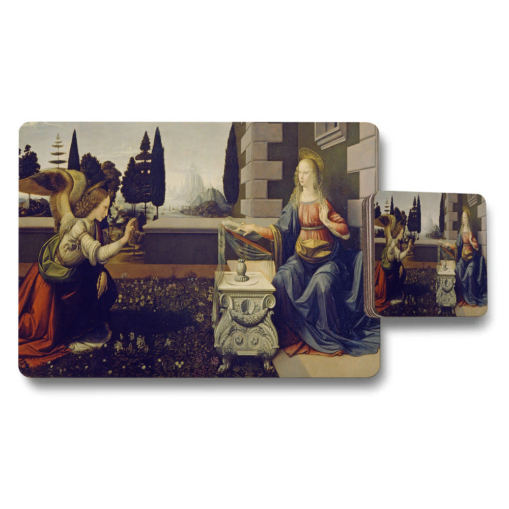 Annunciation Artwork Placemat And Coaster Set For Table Decor