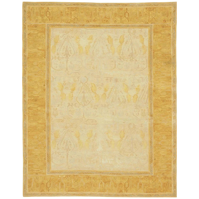 ASRS60760GLPE Hand Knotted Wool Area Rug, Rectangle 9' x 12'