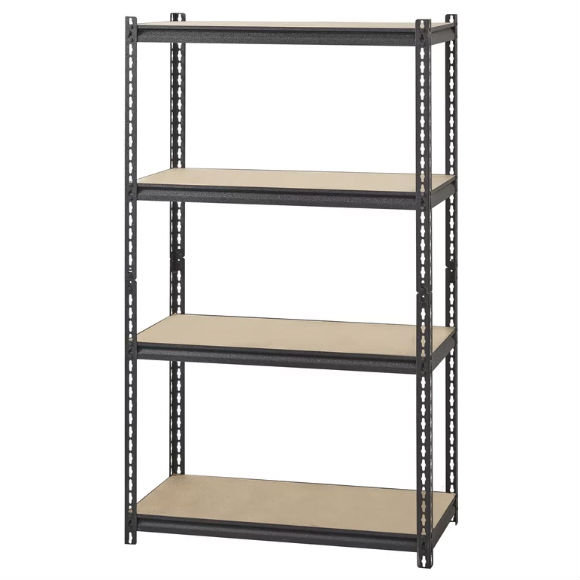 Lundys 71 H x 35.5 W x 16 D 5-Tier Adjustable Metal MDF Storage Rack Shelves Boltless Shelving The Twillery Co. Finish: Black