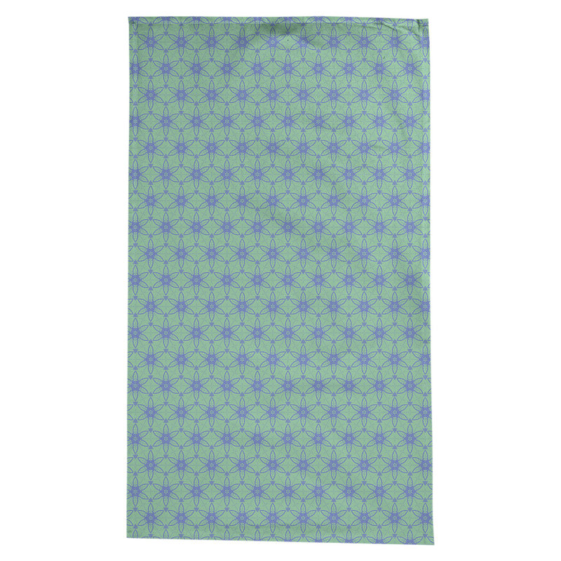 Nappe à cercles ornés Leffel, Vert / Bleu