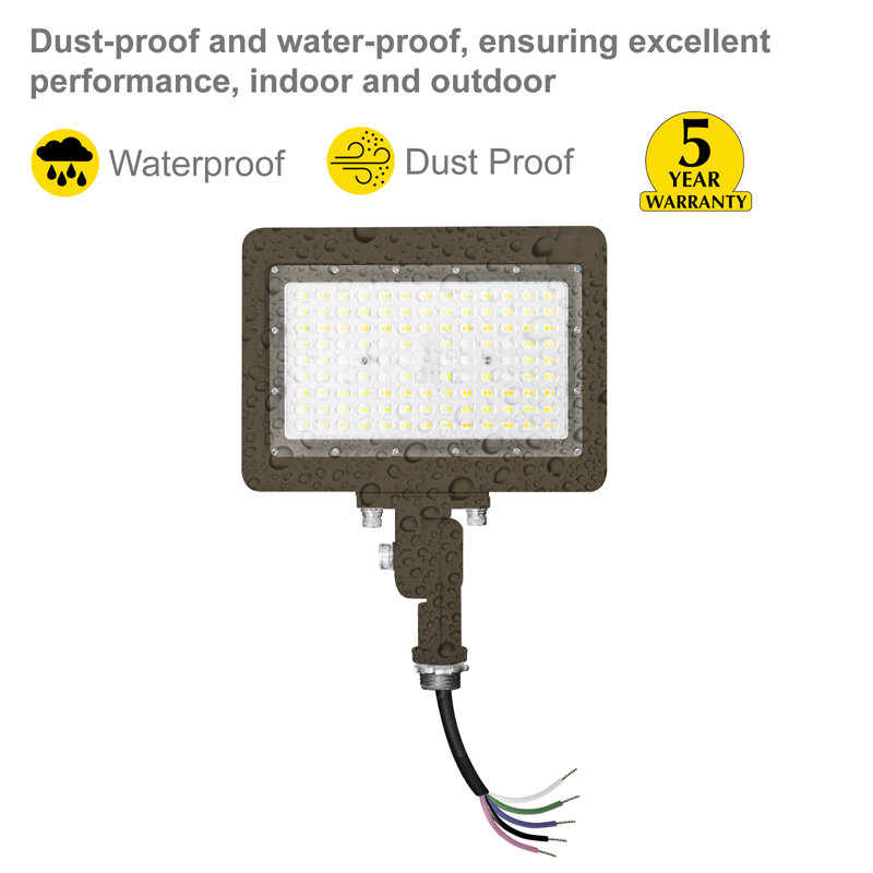 LED Flood Light 90W 12600 Lumens Outdoor Adjustable Knuckle Mount Security Light  3CCT, Oil Rubbed Bronze