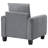 Evadnee Upholstered Rolled Arm Accent Chair Grey