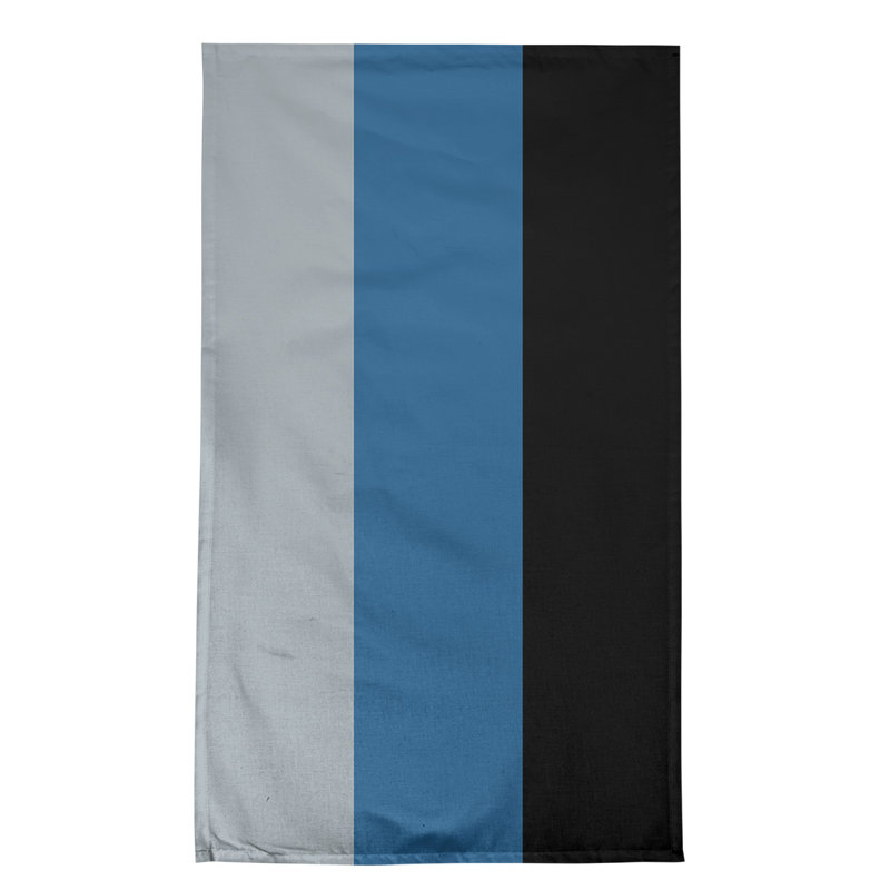 Serviette de thé hockey Anaheim, Argent / bleu / noir, Sergé de coton
