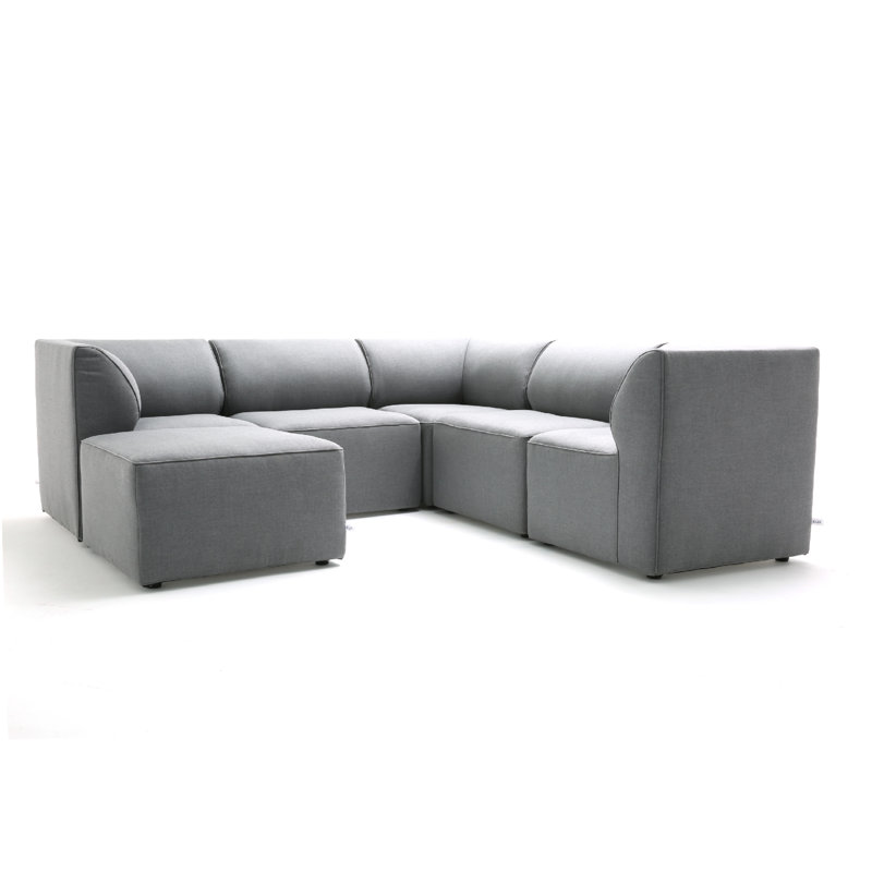 Big Joe Patio 6 Piece Outdoor Sectional, Smoke Gray