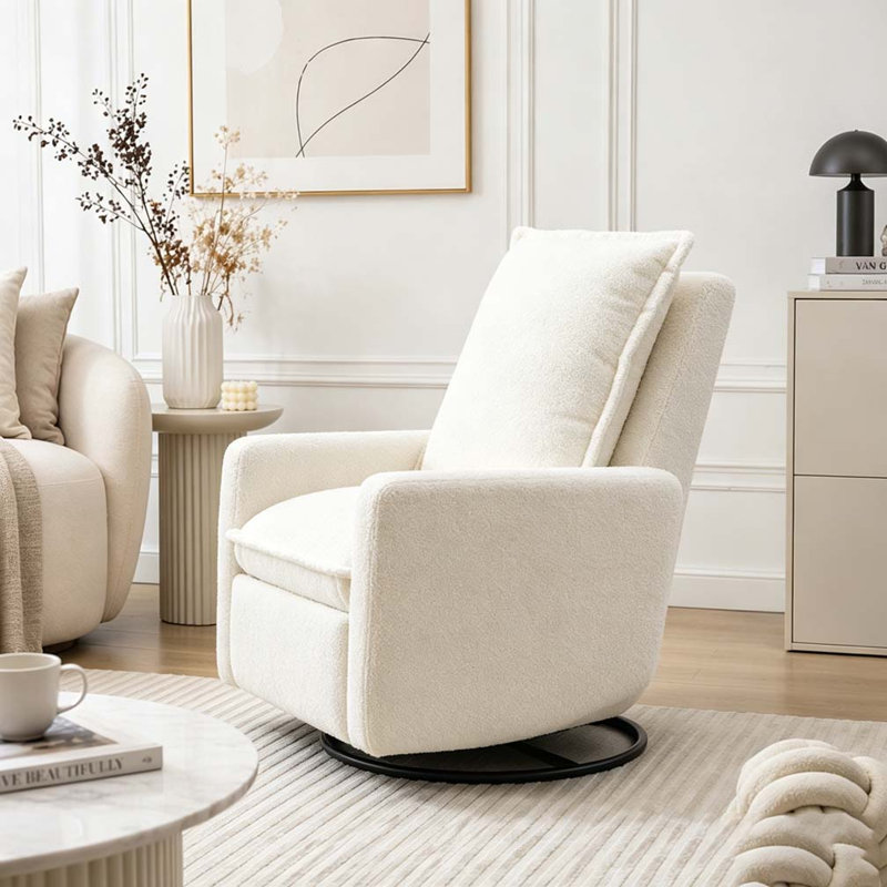 Fauteuil inclinable et pivotant, White