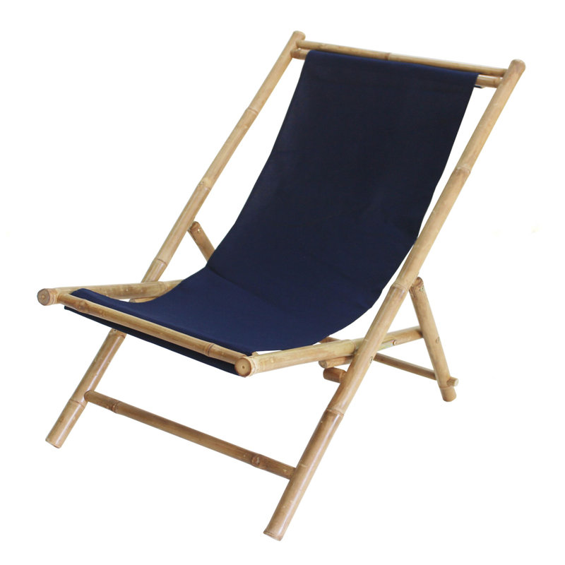 Kristi Folding Deck Chair, Indigo Blue