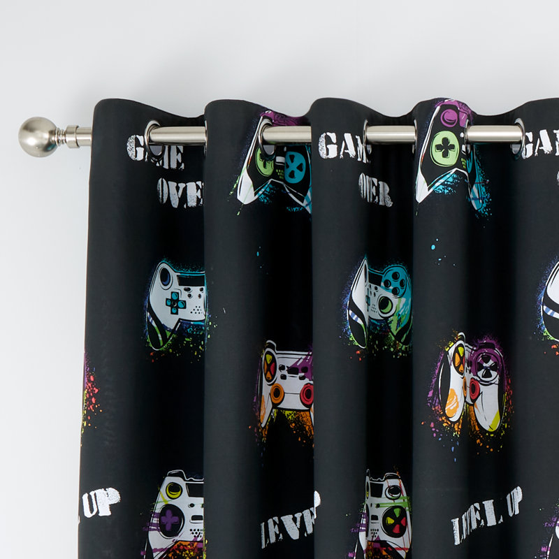 Game Over Room Darkening Curtain