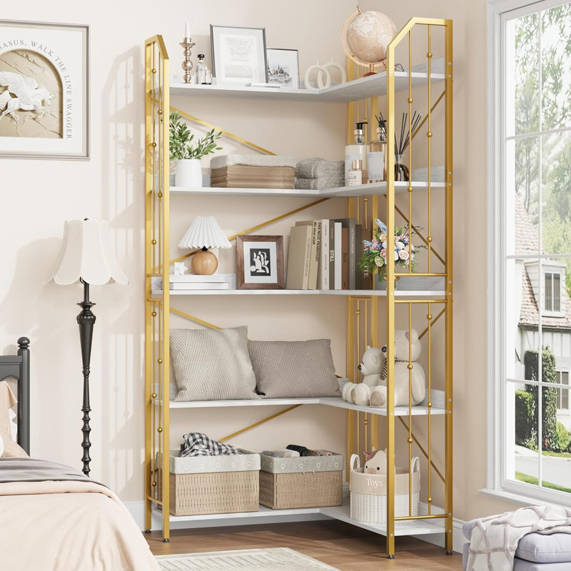 Etagere Bookcase, 182.9cm H x 59.4cm W x 23.9cm D, White
