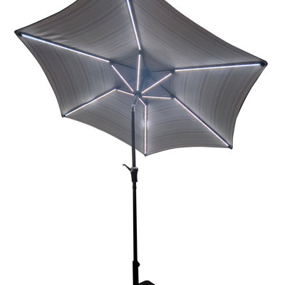 9FT UMBRELLA WITH LIGHT Blue And Stripes