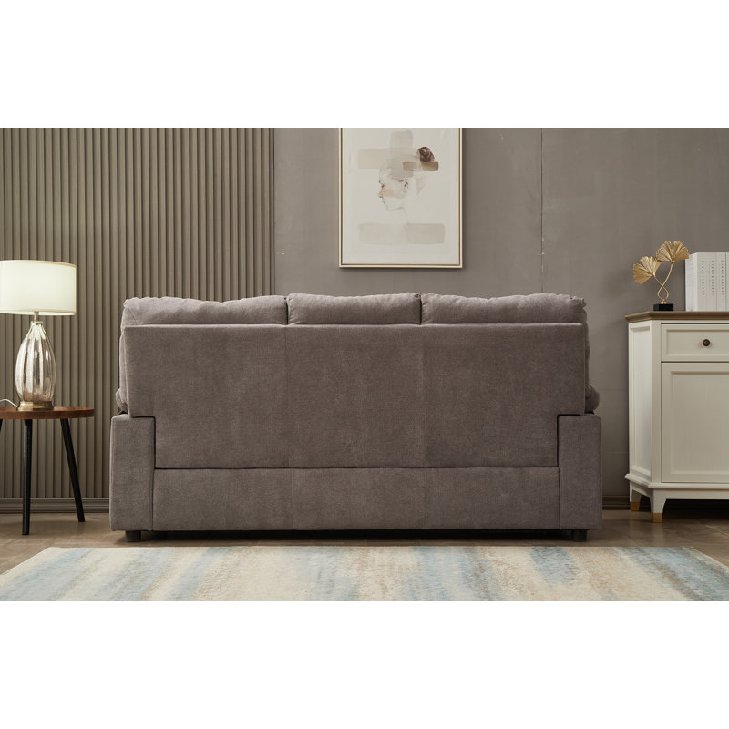 Upholstered 76'' Sofa, Light Gray