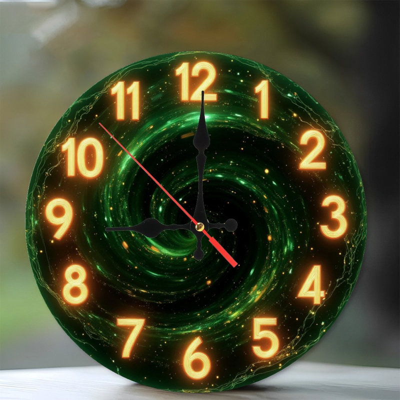 Horloge avec tourbillon de galaxie