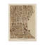« milwaukee wisconsin city map brown », impression sur toile tendue-853182360