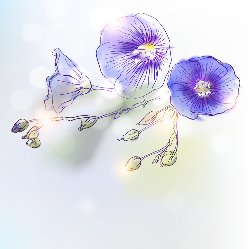 Florczak Watercolor Flowers par Marinazakharova, H 12 po x l 12 po