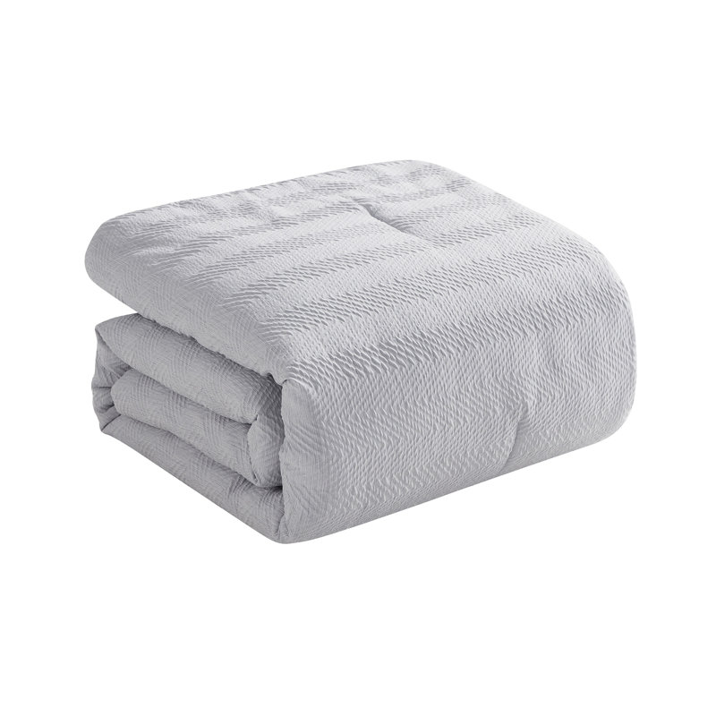 Ensemble d'édredon en microfibre 3 pièces VCNY Home, Édredon pour grand lit + 2 taies décoratives, Bleu