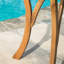 Table carrée d'extérieur 31,5 po avec finition en bois