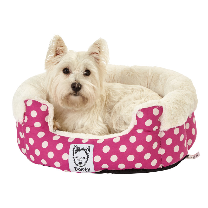 Aryana Fleece Pet Bed, Medium (50cm W x 50cm D), Pink