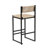 Set Of 2 Woven Bar Stools With Backrest Paper Rope Weave Dining Chairs For Kitchen Island-599085854