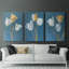 Floral Study Series XLIV - Ensemble de 3 toiles tendues avec châssis - Prêt à être accroché-1059111526
