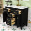 Liburd 36" Freestanding Bathroom Vanity with Ceramic Sink and Storage Cabinet Combo-445518188