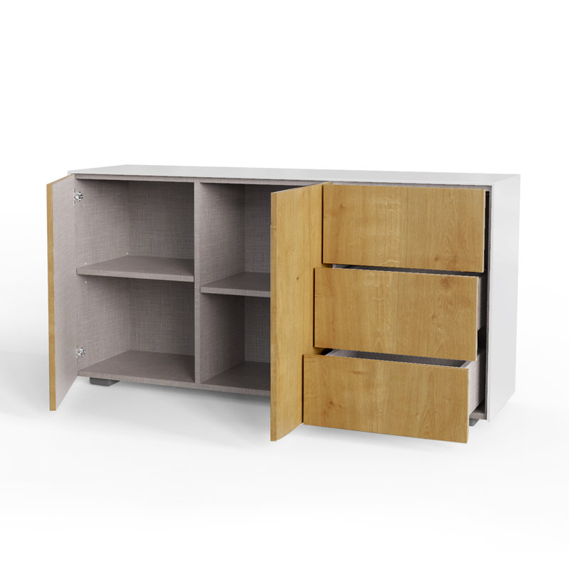 INTEL Sideboard, White/Oak