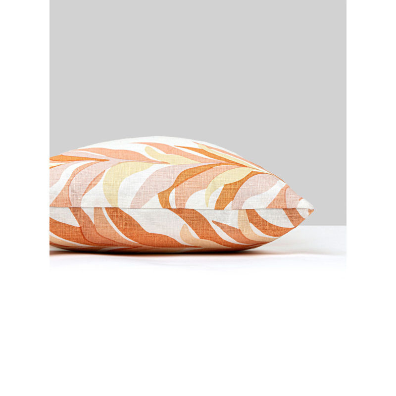 Square Pillow Cover & Insert, Peach, Rectangle 14"H x 22"W
