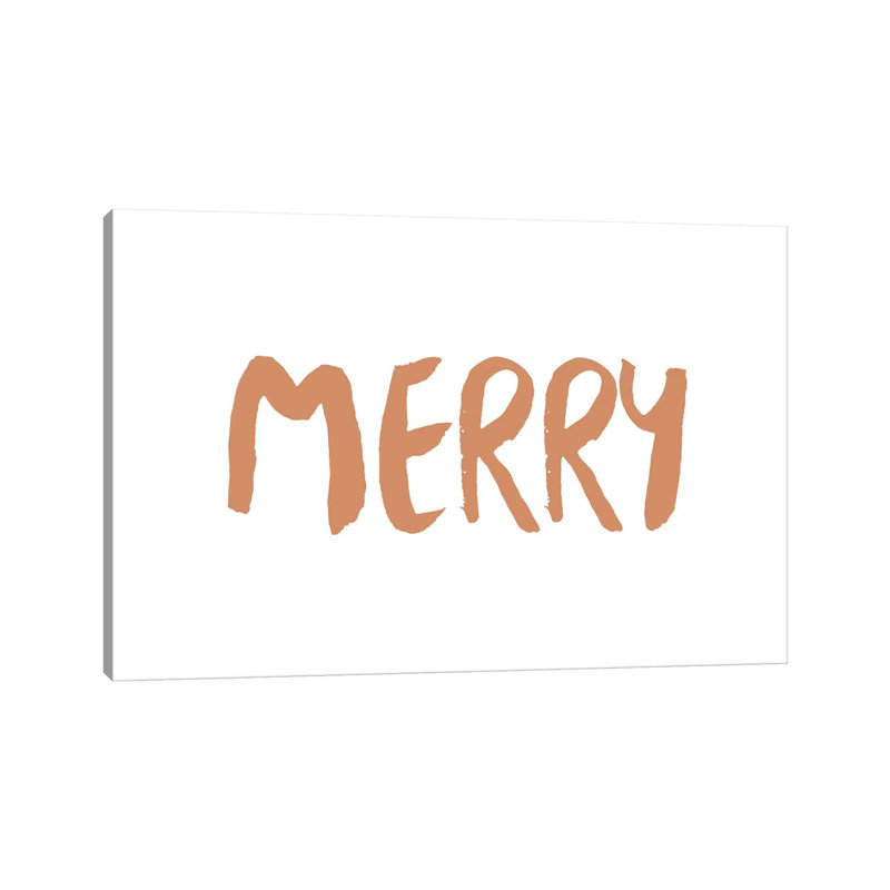« Merry » par Orara studio-impression d’art textuel, Pas de tapis, H 40 po x l 60 po x 1,5 po, Toile tendue