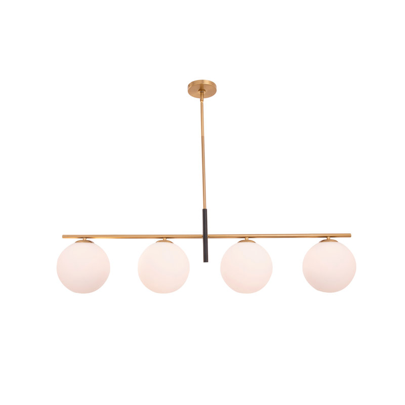 Gerane Modern Gold Linear 4 Light Chandelier