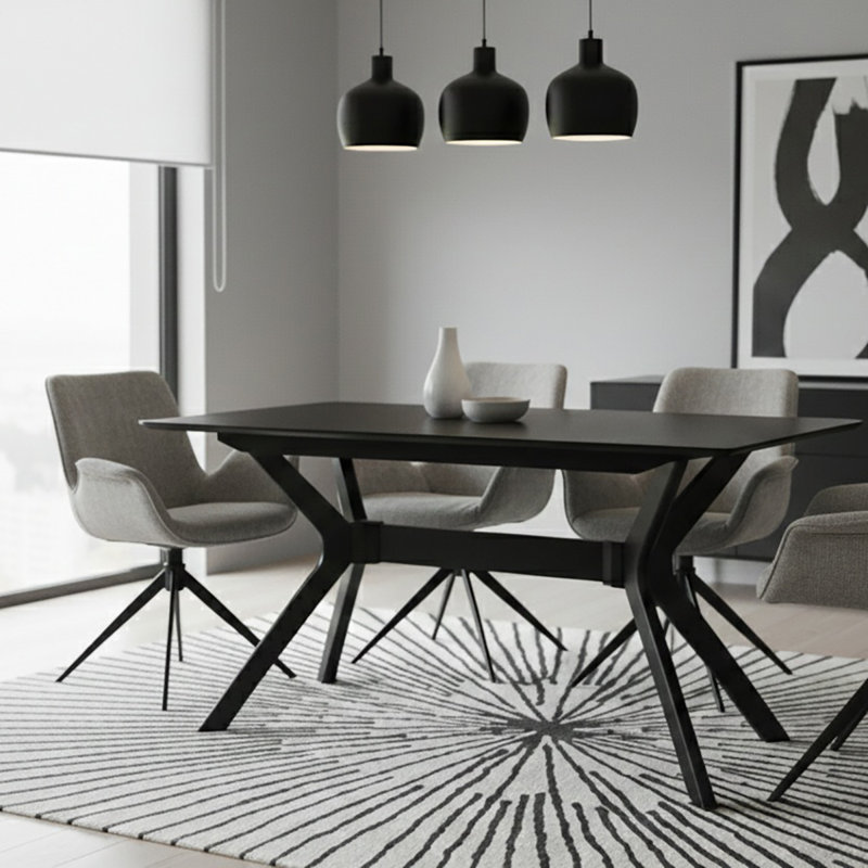 Anele Dining Table, Black