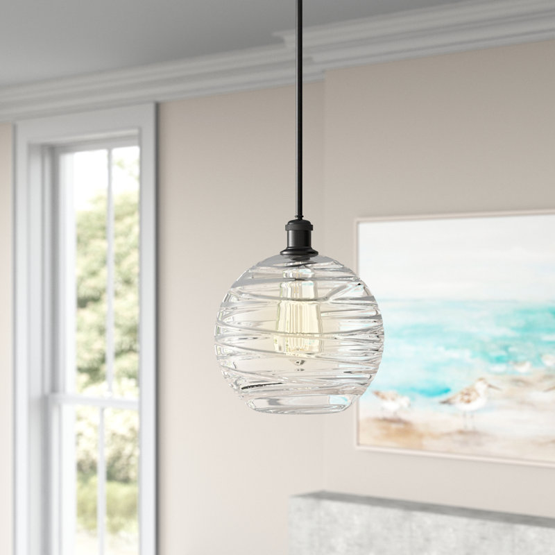 Mott 1-Light Single Pendant, Matte Black, 11.63" H x 10" W x 10" D, No Bulb Included