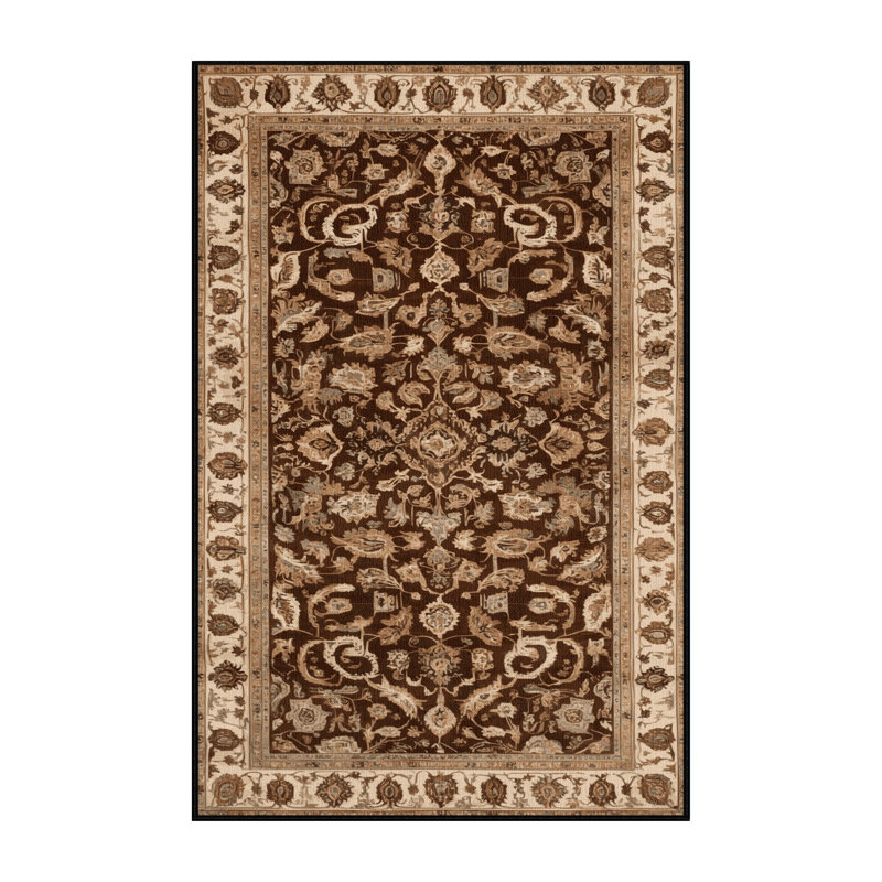 Tapis brun lavable à la machine, Tapis de couloir 2 pi x 4 pi
