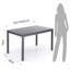Dafne Glass Top Metal Base Dining Table-38094825