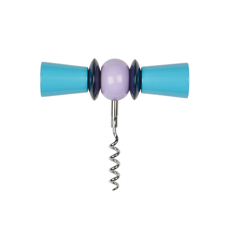 Tire-bouchon turquoise et lilas, Turquoise / lilas