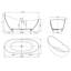 74" Solid Surface Freestanding Bathtub
