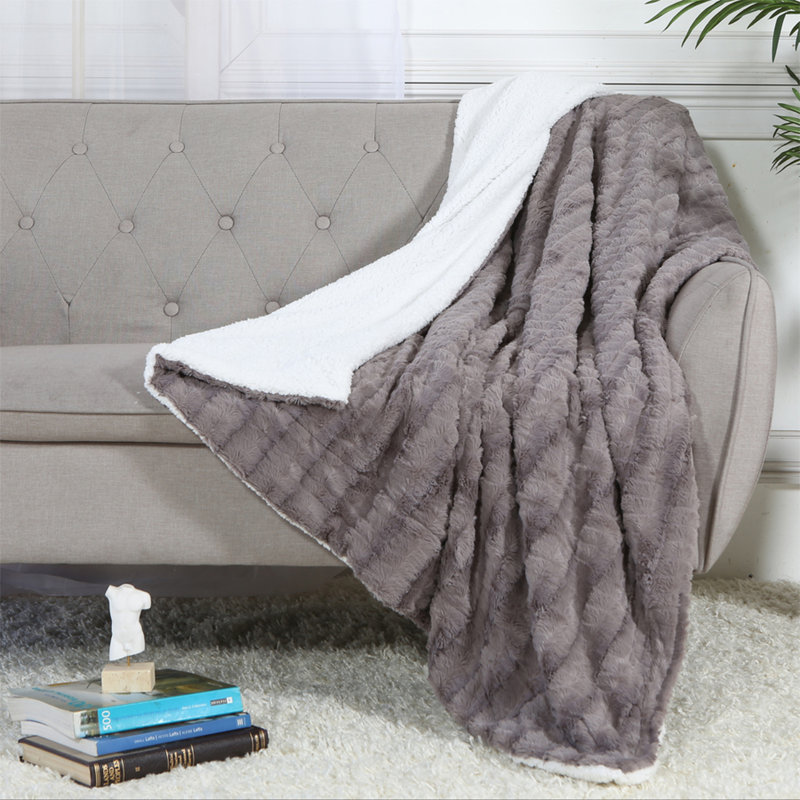Couverture , Gris / blanc