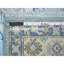 Tapis oriental 4 pi 1 po x 6 pi bleu kazak avec éléments floraux géométriques, 100% laine, noué à la main, teintures naturelles, tapis oriental