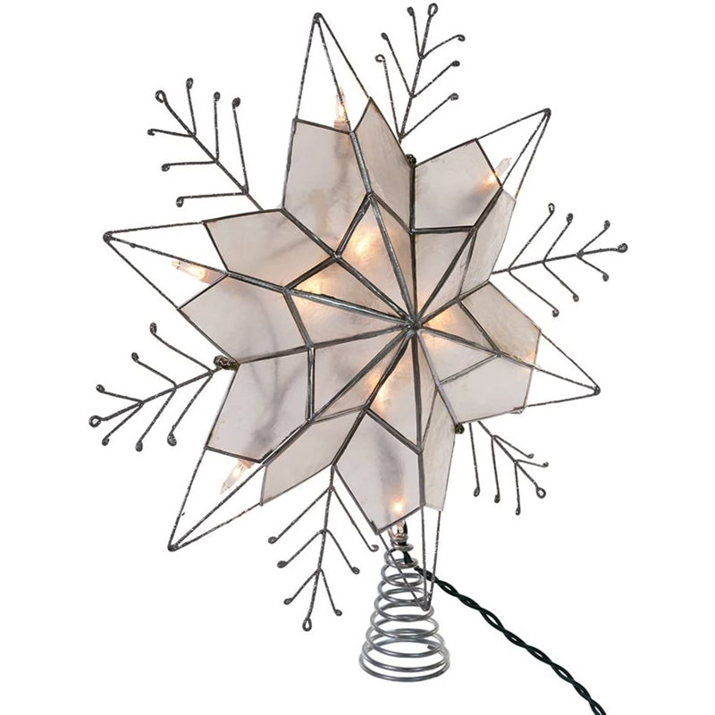 14'' Metal Christmas Lighted Tree Topper