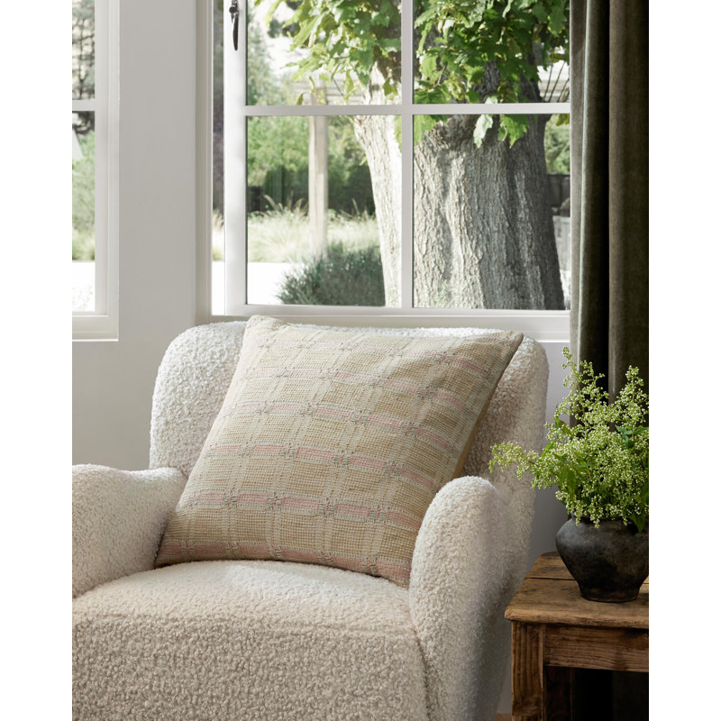 Ivory and Beige Textured Cotton Throw Pillow Set