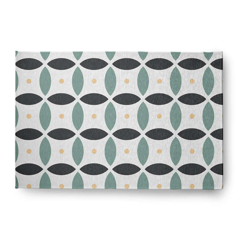 Tapis en chenille à motif géométrique, Rectangle 4 pi x 6 pi