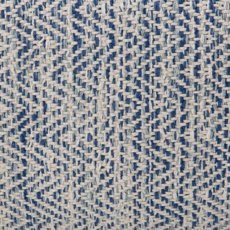Pouf carré en coton 20 po Nate, Mélange de coton denim melange