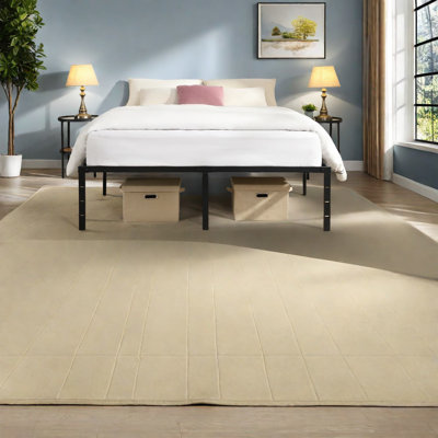 Ebern Designs Heavy Duty Queen Metal Beds, Modern Design For Home And Guest Room