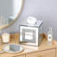 Couvercle de boîte à mouchoirs en verre miroitant avec motif de diamant écrasé en cristal - Porte-mouchoirs carré scintillant pour salle de bain, chambre à coucher, salon, cuisine, bureau et décor de bureau