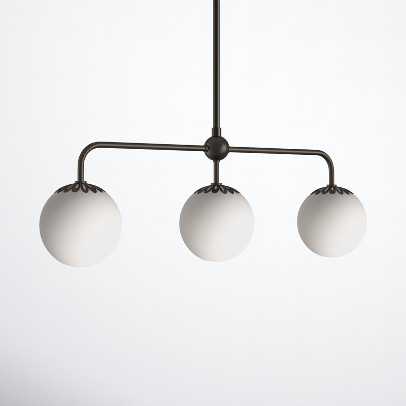Deniaud 3 - Light Kitchen Island Pendant, Old Bronze