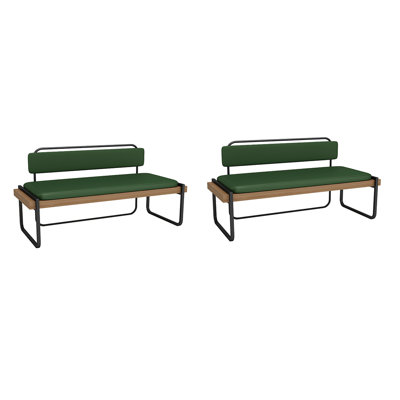 Banc rembourré en similicuir Lorinzo