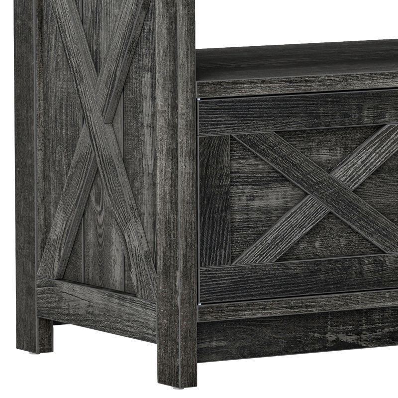 Meuble télé 59,00 po Leighia, Gris, 59"