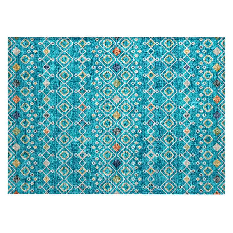 Aleighna Area Rug with Non-Slip Backing, Rectangle 1'8" x 2'6"